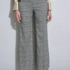 Elie Tahari Bottoms-Plaid Belted Pant