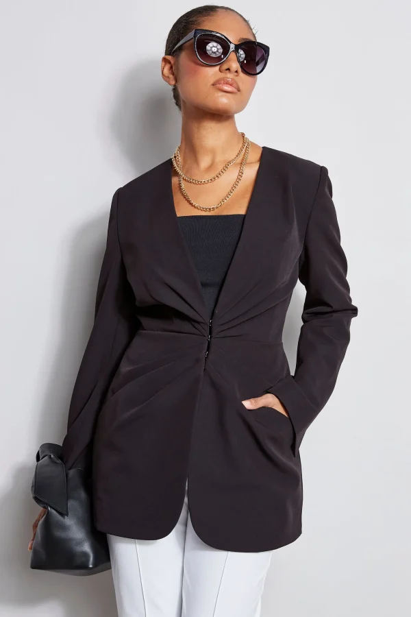 Elie Tahari Jackets & Blazers-Pleat Detail Blazer