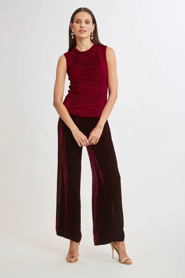 Elie Tahari Tops & Sweaters-Pleat Detail Matte Jersey Knit