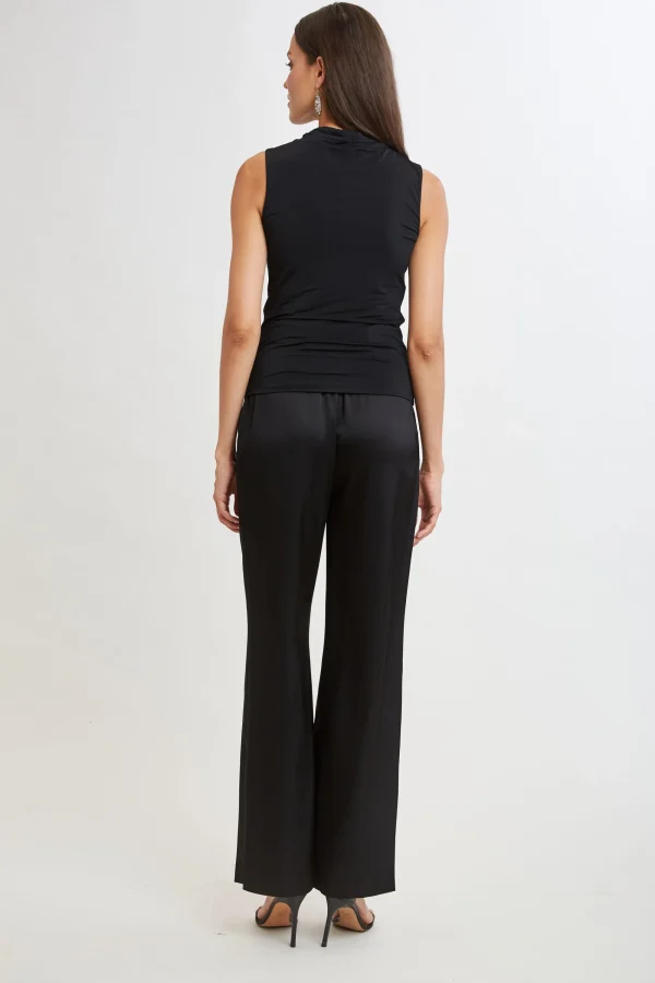 Elie Tahari Tops & Sweaters-Pleat Detail Matte Jersey Knit