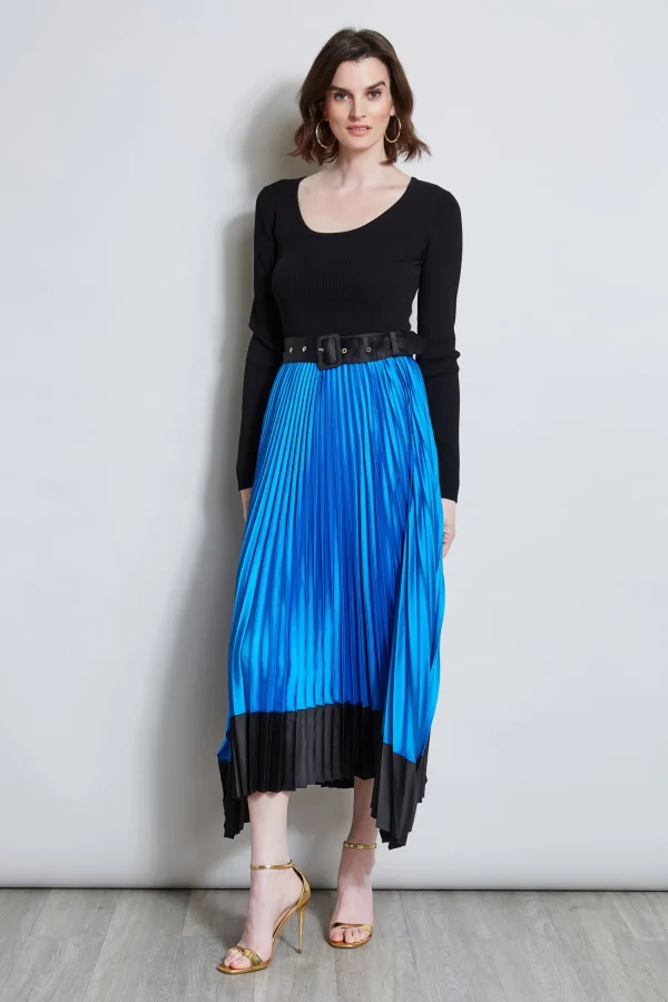 Elie Tahari Dresses & Jumpsuits | Midi Dresses-Pleated Belted Dress