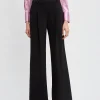 Elie Tahari Bottoms-Pleated Crepe Pant