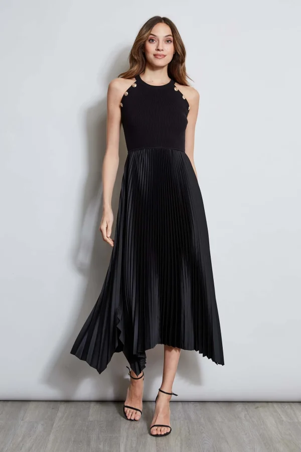 Elie Tahari Dresses & Jumpsuits | Sleeveless Dresses-Pleated Halter Midi Dress