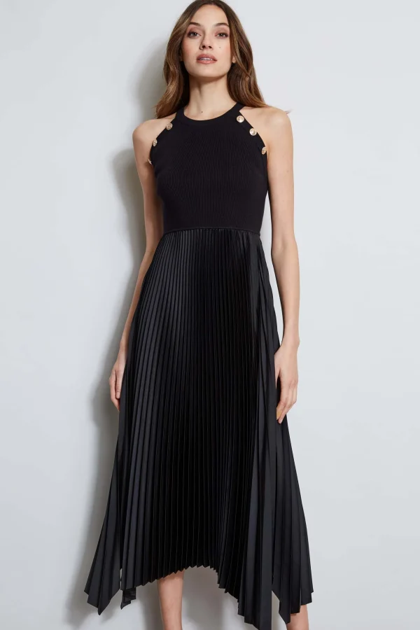 Elie Tahari Dresses & Jumpsuits | Sleeveless Dresses-Pleated Halter Midi Dress