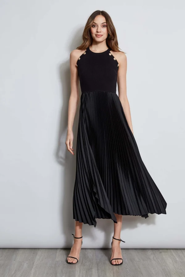 Elie Tahari Dresses & Jumpsuits | Sleeveless Dresses-Pleated Halter Midi Dress