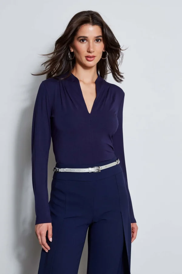 Elie Tahari Tops & Sweaters | Suiting-Pleated Neck Knit