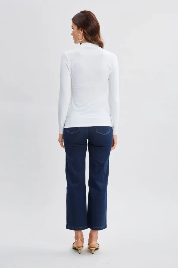 Elie Tahari Tops & Sweaters-Pleated Neck Knit