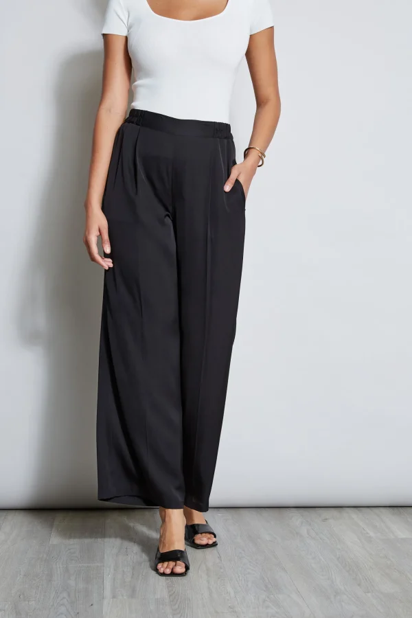 Elie Tahari Bottoms-Pleated Silk Pant