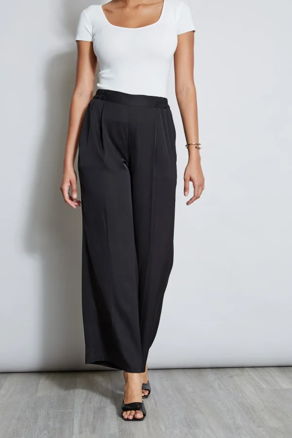 Elie Tahari Bottoms-Pleated Silk Pant