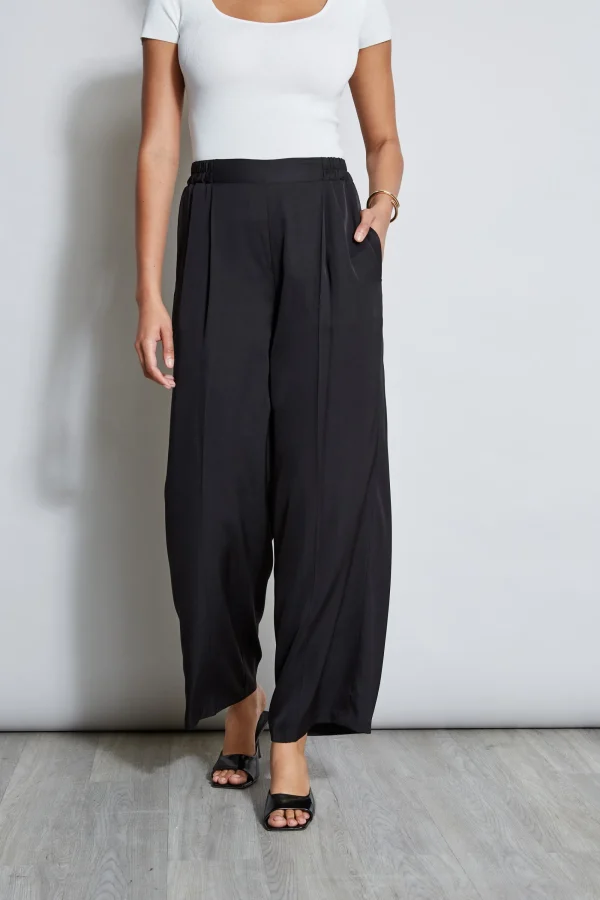 Elie Tahari Bottoms-Pleated Silk Pant