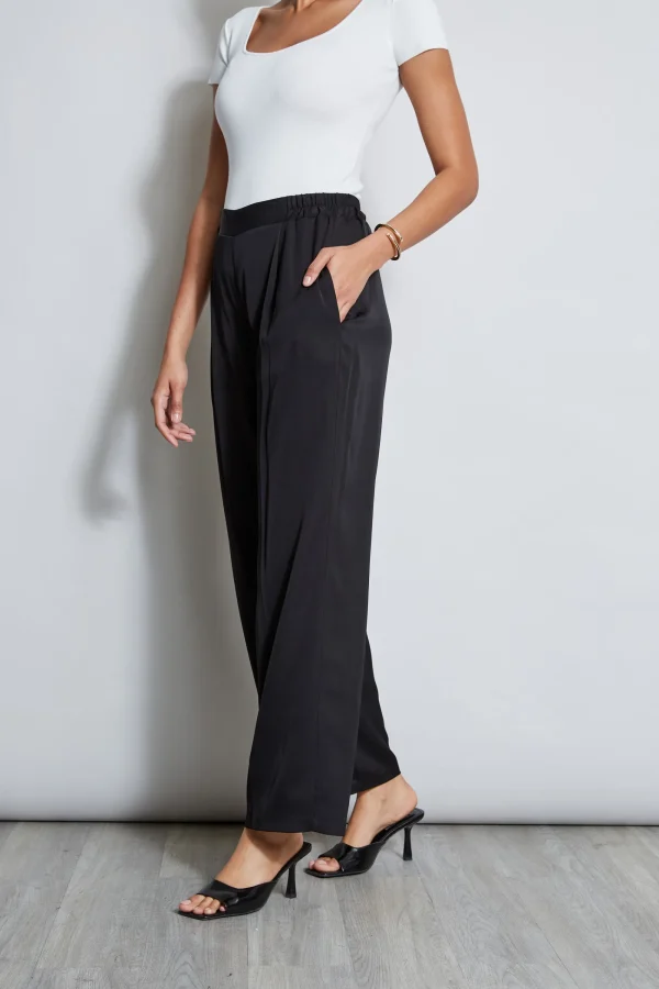 Elie Tahari Bottoms-Pleated Silk Pant