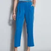 Elie Tahari Bottoms-Pleated Straight Leg Pull On Pant