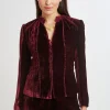 Elie Tahari Jackets & Blazers | Suiting-Plisse Velvet Embroidered Jacket