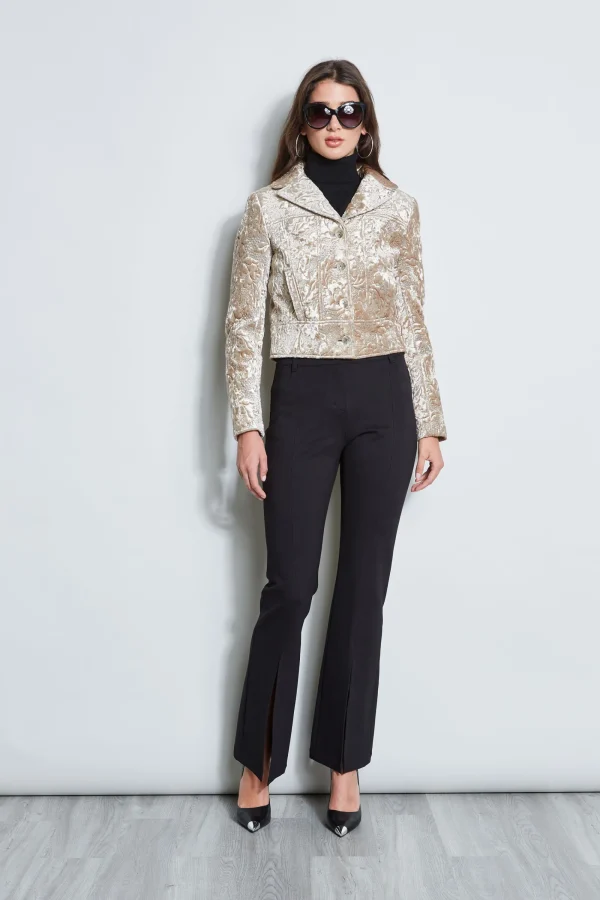 Elie Tahari Jackets & Blazers-Quilted Velvet Cropped Jacket