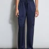 Elie Tahari Bottoms-Relaxed Satin Cargo Pant