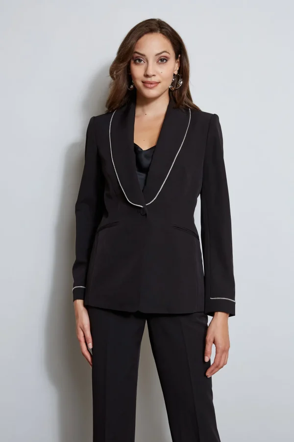 Elie Tahari Jackets & Blazers-Rhinestone Edged Blazer