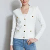 Elie Tahari Tops & Sweaters-Rib Button Sweater