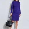 Elie Tahari Dresses & Jumpsuits | Long Sleeve Dresses-Ruched Long Sleeve Knit Dress