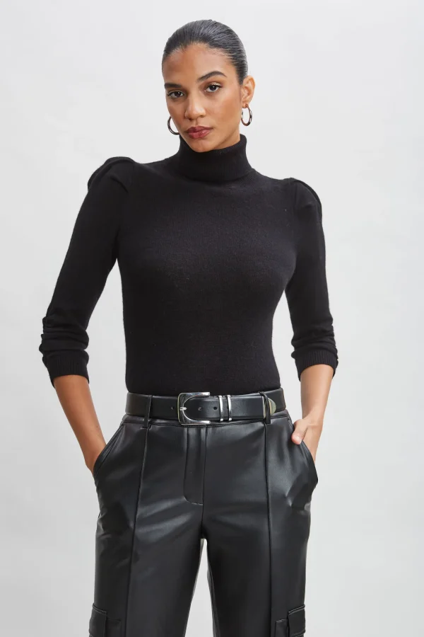 Elie Tahari Tops & Sweaters | Suiting-Ruched Sleeve Cashmere Wool Sweater