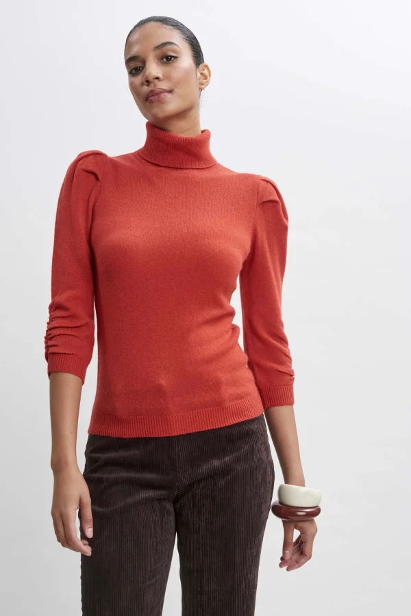 Elie Tahari Tops & Sweaters | Suiting-Ruched Sleeve Cashmere Wool Sweater