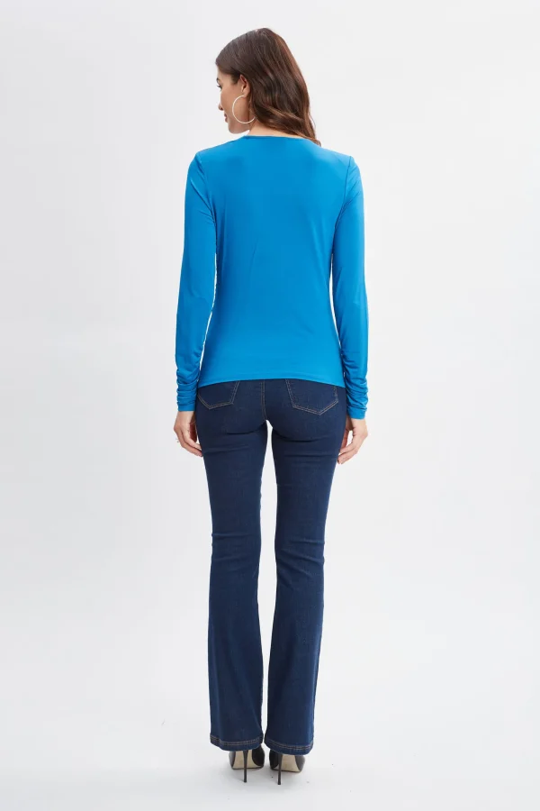 Elie Tahari Tops & Sweaters-Ruched V-Neck Knit