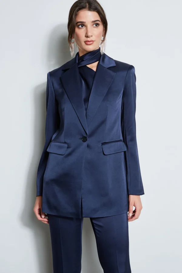 Elie Tahari Jackets & Blazers-Satin Boyfriend Blazer