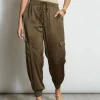 Elie Tahari Bottoms-Satin Cargo Pant