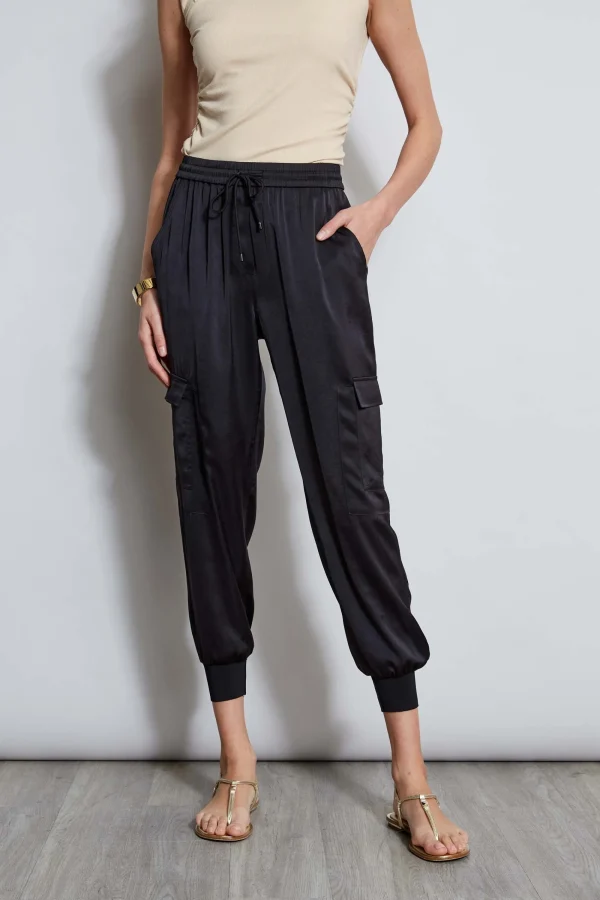 Elie Tahari Bottoms-Satin Cargo Pant