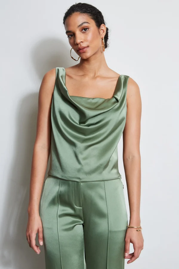 Elie Tahari Tops & Sweaters-Satin Cowl Cami