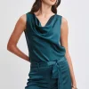 Elie Tahari Tops & Sweaters-Satin Cowl Top