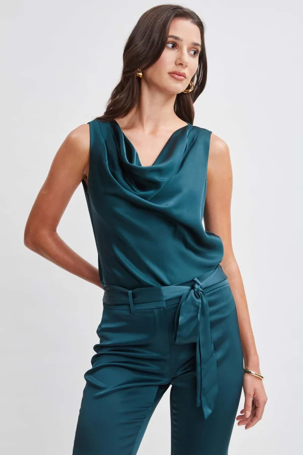 Elie Tahari Tops & Sweaters-Satin Cowl Top