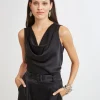 Elie Tahari Tops & Sweaters | Suiting-Satin Cowl Top