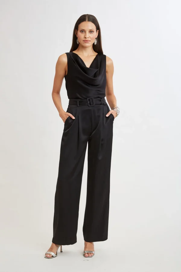 Elie Tahari Tops & Sweaters | Suiting-Satin Cowl Top