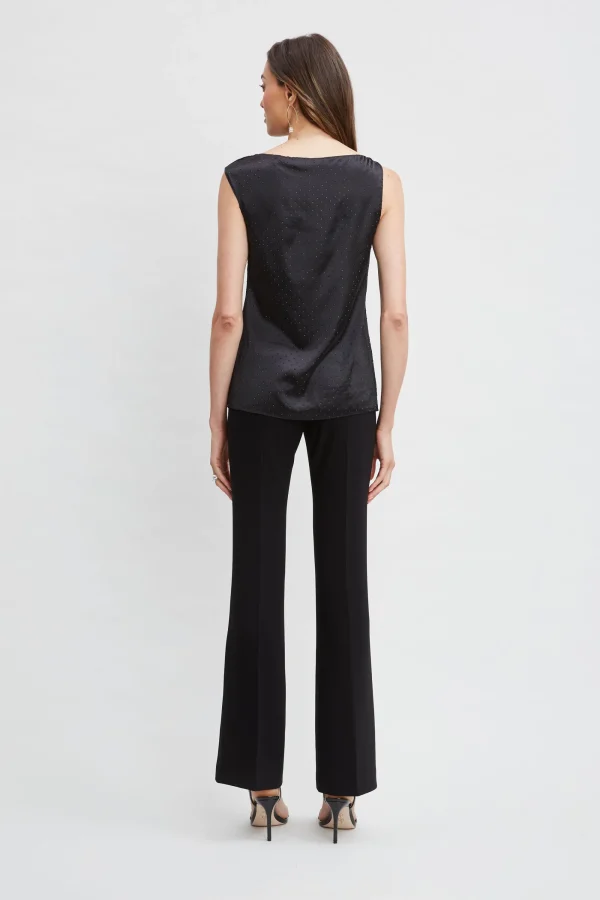 Elie Tahari Tops & Sweaters-Satin Crystal Cowl Top