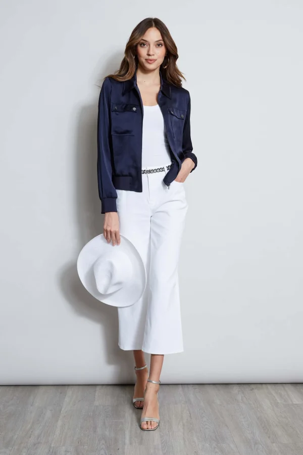 Elie Tahari Jackets & Blazers-Satin Utility Pocket Jacket