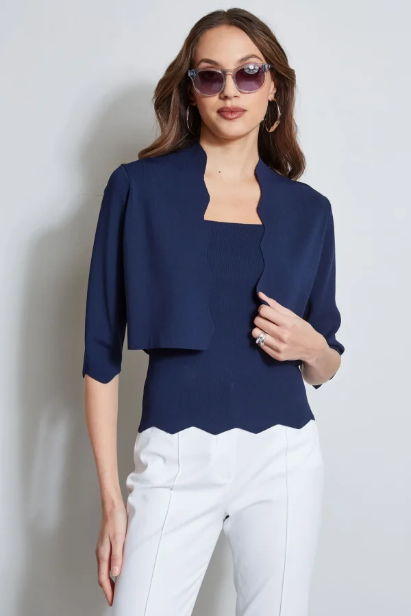 Elie Tahari Tops & Sweaters-Scallop Cardigan