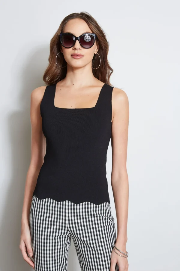 Elie Tahari Tops & Sweaters-Scallop Hem Sweater Tank