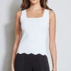 Elie Tahari Tops & Sweaters-Scallop Hem Sweater Tank