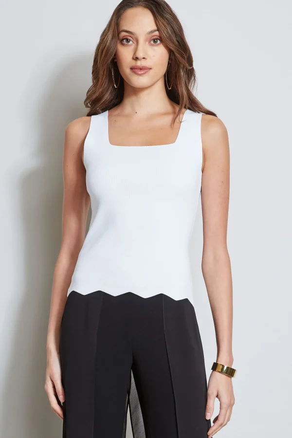 Elie Tahari Tops & Sweaters-Scallop Hem Sweater Tank