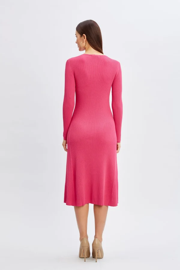 Elie Tahari Dresses & Jumpsuits-Scallop Keyhole Sweater Dress