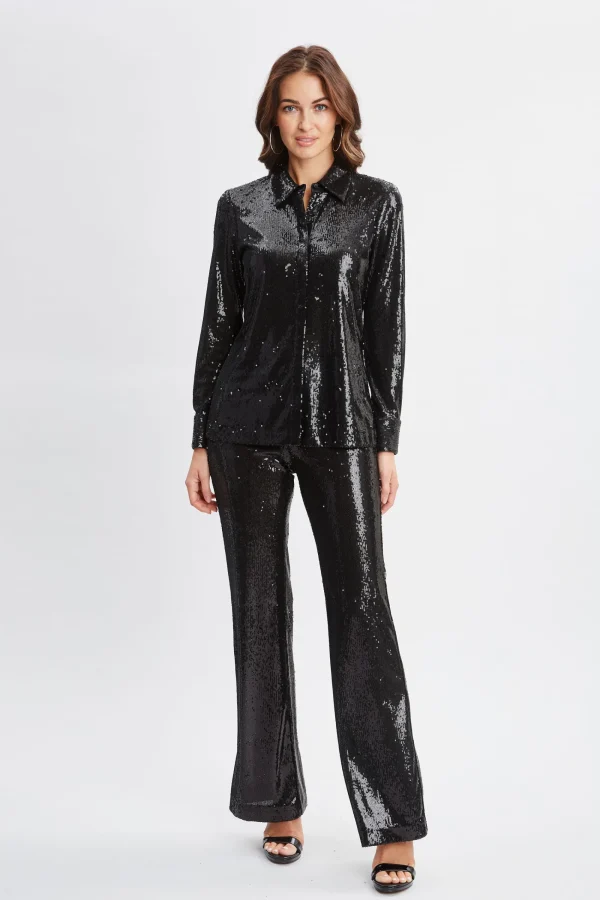 Elie Tahari Tops & Sweaters-Sequin Button Down Shirt