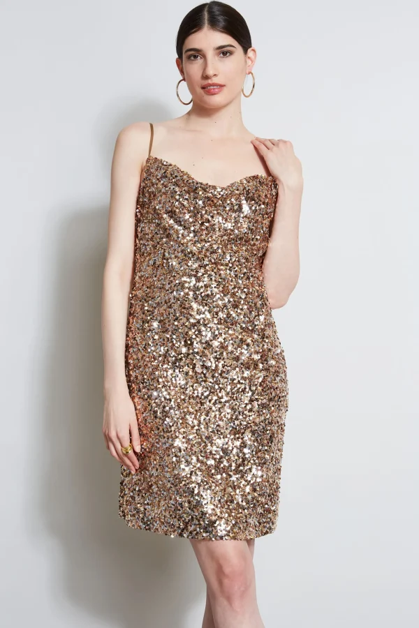 Elie Tahari Dresses & Jumpsuits | Sleeveless Dresses-Sequin Cowl Dress