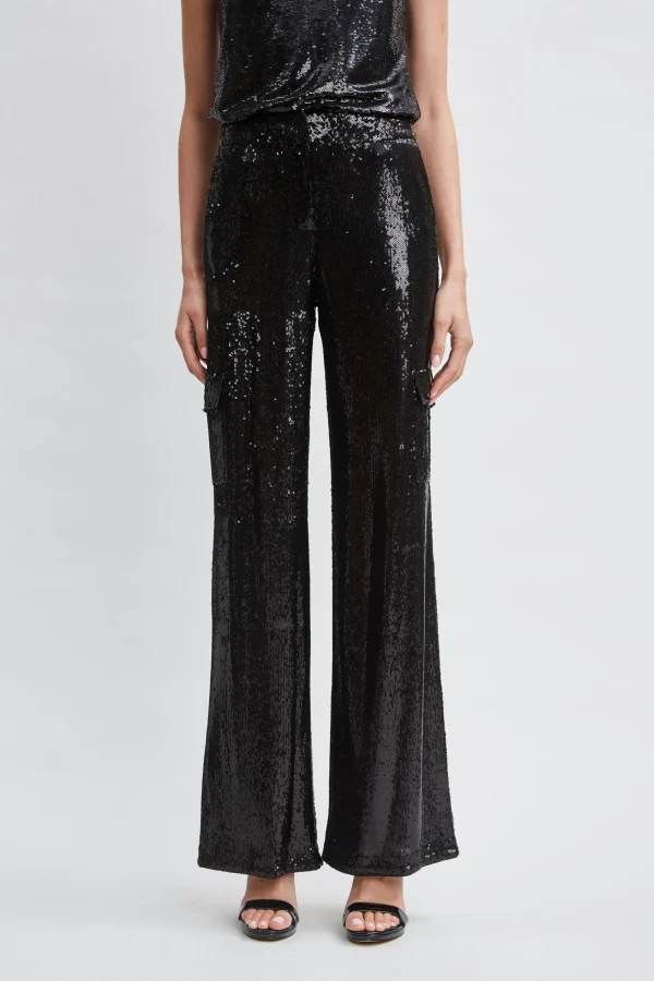 Elie Tahari Bottoms-Sequin Pocket Pant