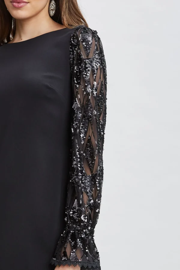 Elie Tahari Dresses & Jumpsuits-Sequin Sleeve Shift Dress