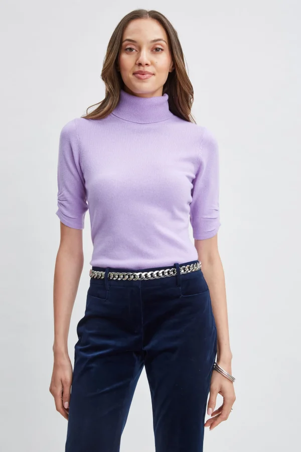 Elie Tahari Tops & Sweaters-Short Sleeve Cashmere Wool Sweater