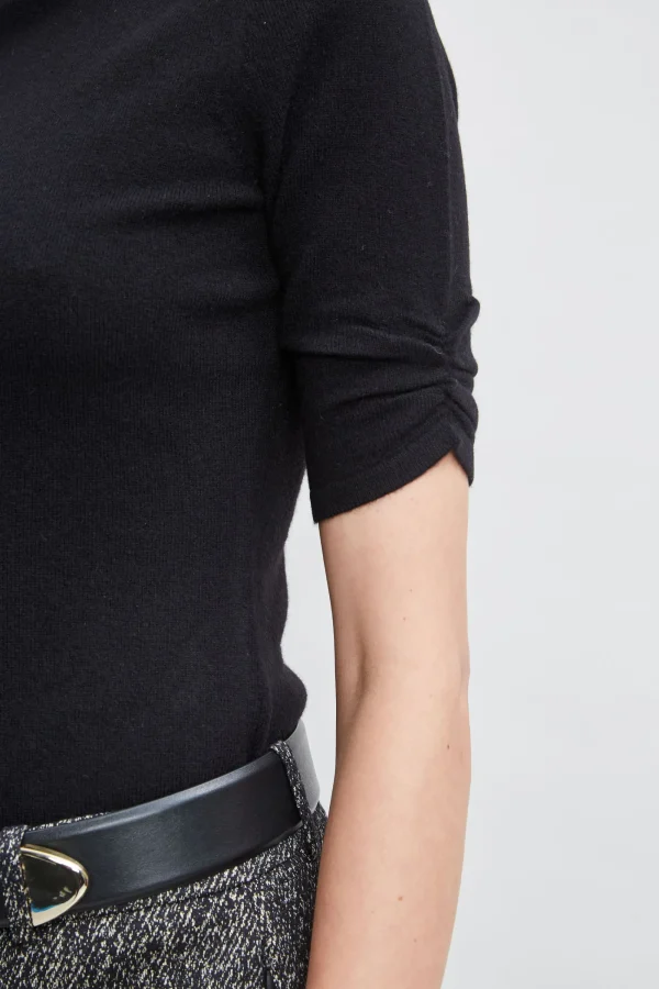 Elie Tahari Tops & Sweaters-Short Sleeve Cashmere Wool Sweater