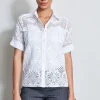 Elie Tahari Tops & Sweaters-Short Sleeve Lace Utility Shirt