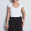 Elie Tahari Tops & Sweaters-Short Sleeve Rib Sweater