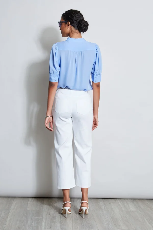 Elie Tahari Tops & Sweaters-Short Sleeve Silk Utility Shirt