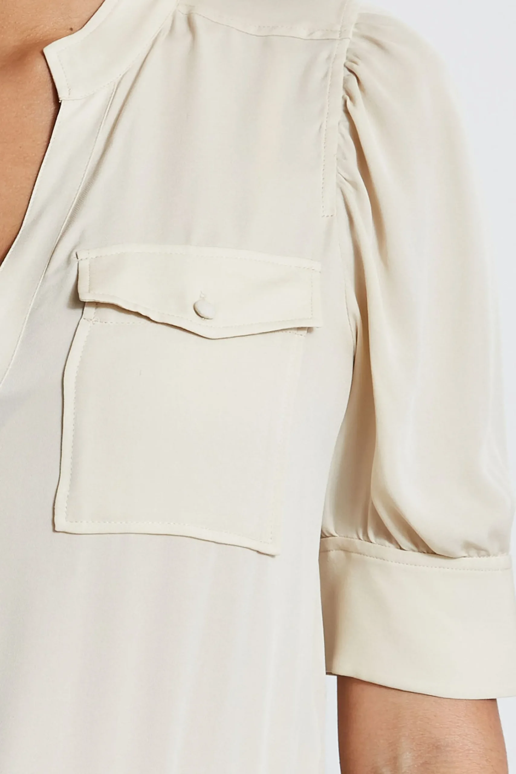 short_sleeve_silk_utility_4.webp Elie Tahari Tops & Sweaters-Short Sleeve Silk Utility Shirt